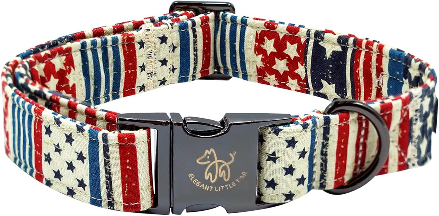 Elegant Little Tail Independence Day dog collar front view