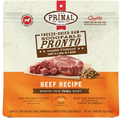Primal Freeze Dried Dog Food, Pronto Mini Nuggets, Beef; Scoop & Serve, Complete & Balanced Meal; Also Use as Topper or Treat; Premium, Healthy, Grain Free High Protein Raw Dog Food (25 oz) - Image 9
