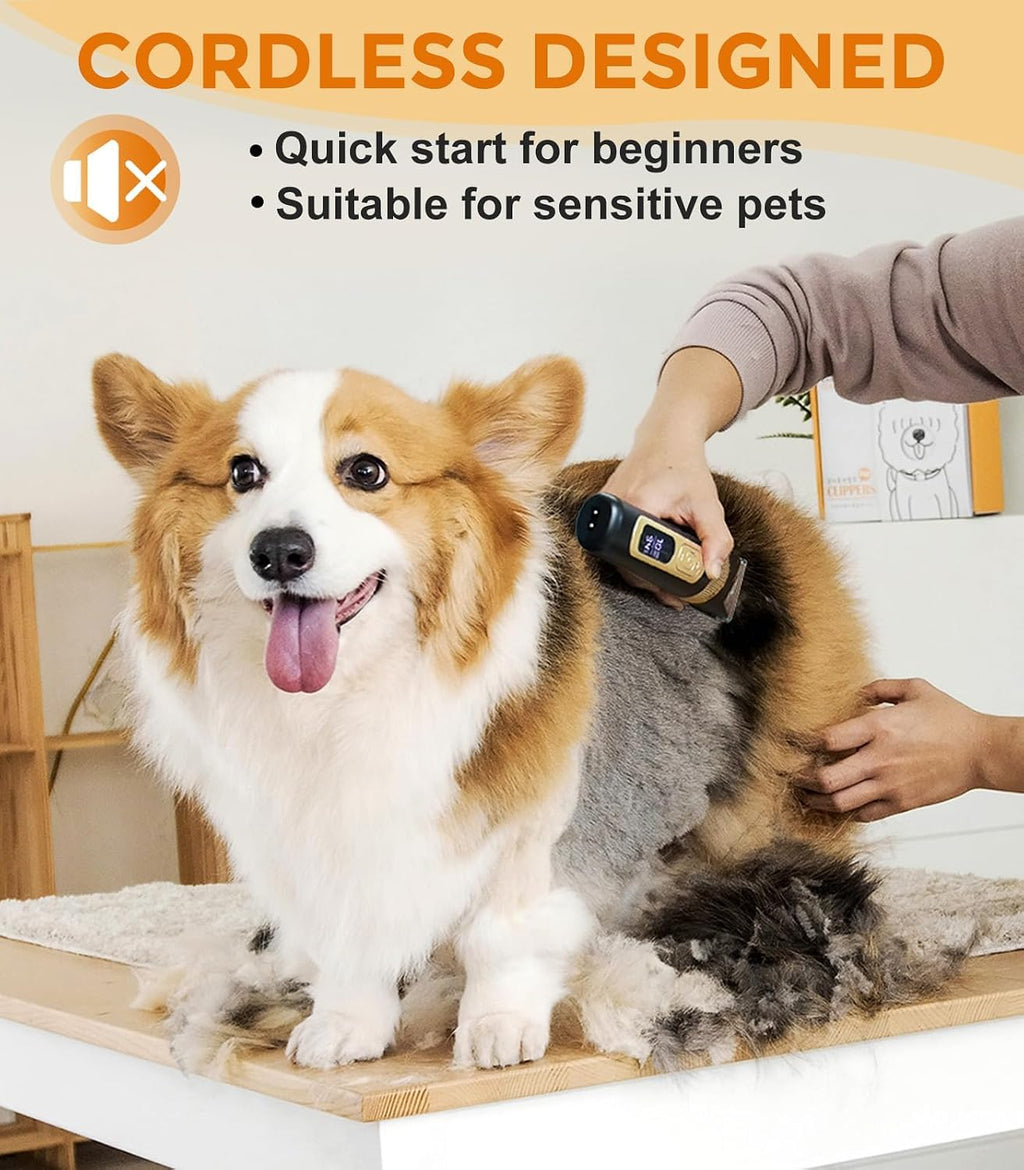 Petsaunter electric pet hair clipper with guide combs and Type-C cable