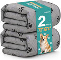Furwey 2 pack extra large 72x72 washable dog pee pads front view