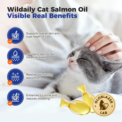 Feline liquid fish oil supplement for brain and vision support packaging