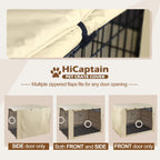 HiCaptain thirty six inch dog crate cover installed in a modern living room setting