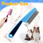 Side view of Rowpoz stainless steel pet comb