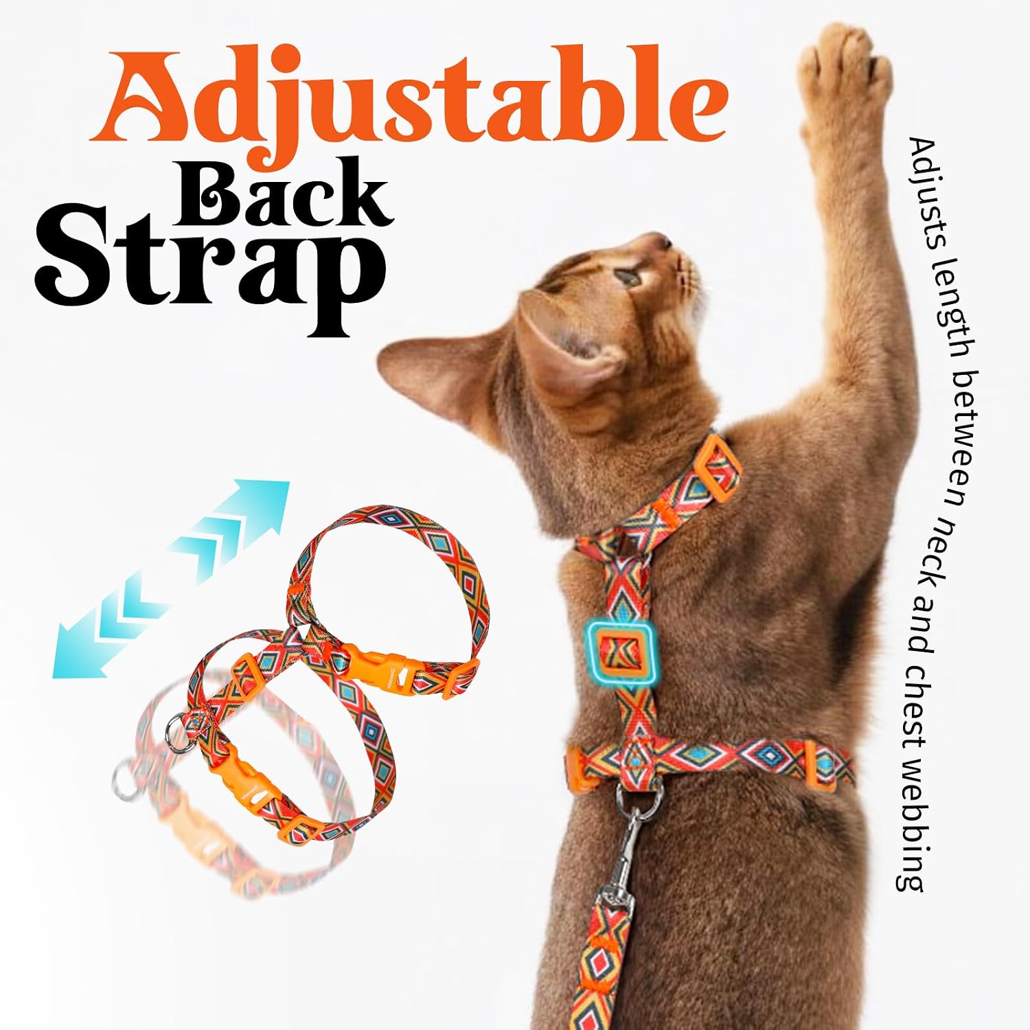 Dooradar escape proof kitten vest showing buckle mechanism