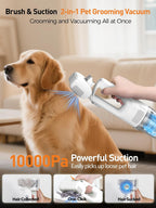Itutn dog hair remover device demonstrating the one-touch retractable bristle cleaning mechanism
