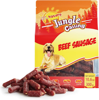 Jungle Calling Soft Chicken Sausage Dog Treats, Slow Roasted Tender Chicken Jerky for Small & Medium Dogs, Grain-Free High Protein Dog Training Treats, Easy to Chew, 10.6 oz - Image 11