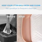 Scratch resistant heavy duty plastic cat litter bag close up