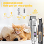Gooad professional dog trimmer close up highlighting the cordless operation and ergonomic handle grip for comfortable long grooming sessions.