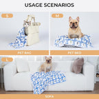 Soft fluffy elephant pattern puppy blanket in pink color option