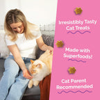 Close up of crunchy cat biscuits texture and shape