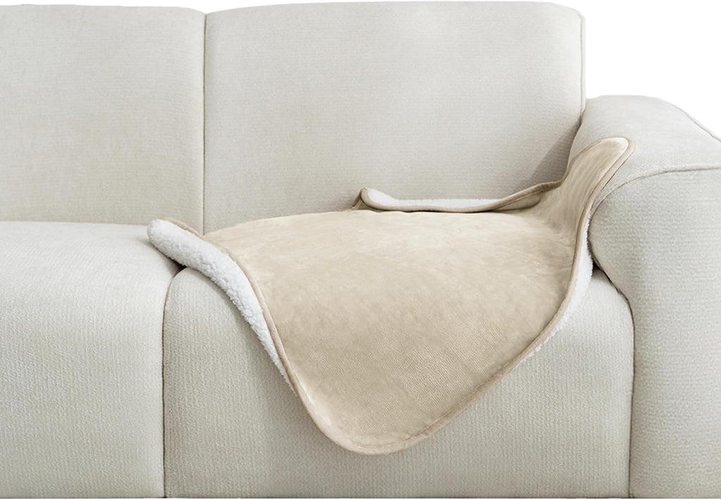 gogobunny Waterproof Blanket for Bed Couch Sofa, Liquid Pee and Fur Proof Pet Blanket for Dog Puppy Cat, Reversible Sherpa Fleece Throw Blanket Furniture Cover Protector (Grey, 50x60 inches) - Image 15