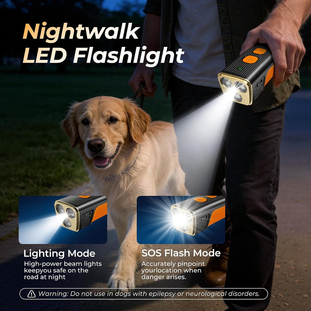 Humane dog training device with USB charging port