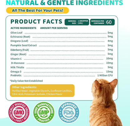 Natural Allergy Relief for Cats, Cat Itchy Skin Allergy Relief - Omega 3 & Probiotic for Allergies Cats, Cat Itch Relief - Skin & Coat Health, Immune Support, Seasonal Allergies - Chicken Flavor - Image 9