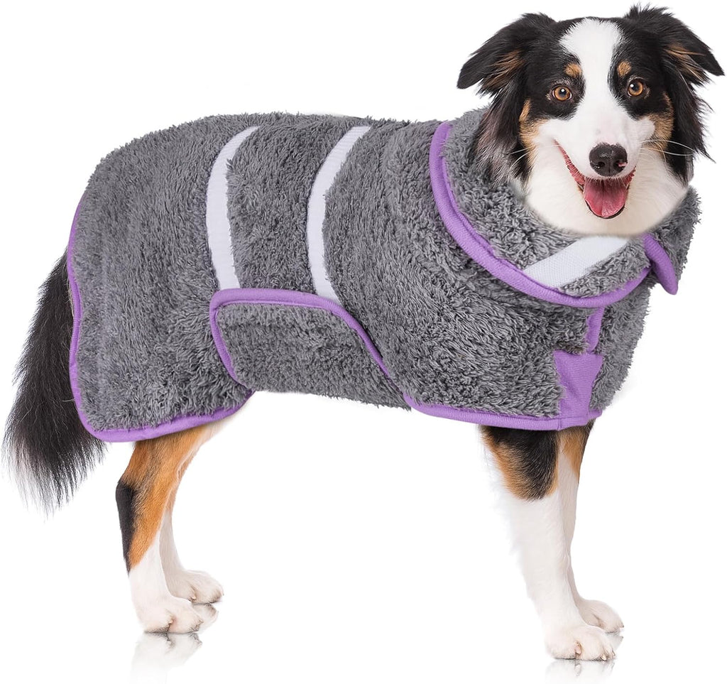 Dog Bathrobe Super Absorbent Dog Towels Large Quick Drying Robes for After Bath Soft Adjustable Warm Keeping Dogs Towel(S-XXL) - Image 10