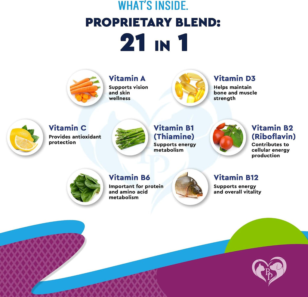Dropper application of liquid multivitamin for dog