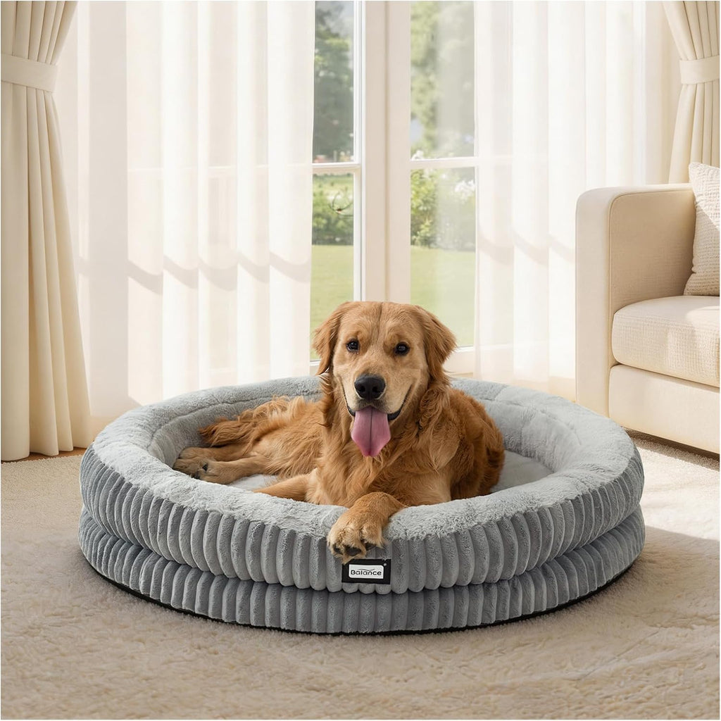 BALANCE Cat Bed Kitten Bed, Washable Round Cat Beds for Indoor Cats, Super Soft Plush Faux Fur Pet Bed for Puppy and Kitten with Anti-Slip Bottom - Image 15