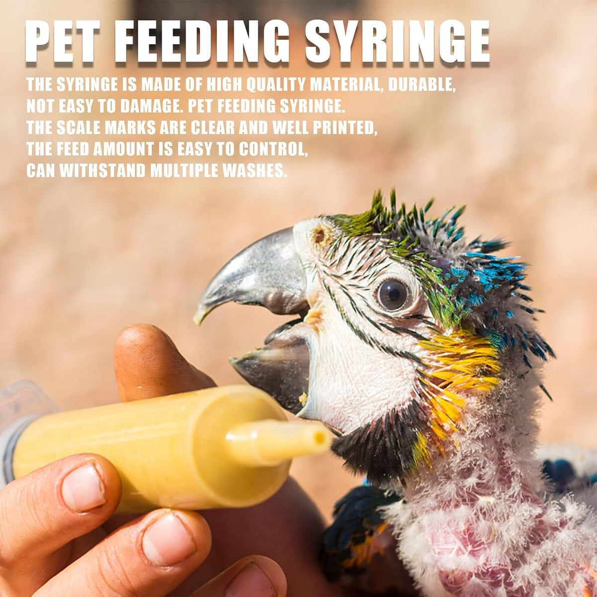 Baby Bird Feeding Syringe Set, Pet Parrot Milk Feeding Syringe with Tubes, Parrot Feeding Tubes Measuring Tools for Feeding Pets Scientific Industrial Labs... (10ml+10ml+20ml+60ml) - Image 4