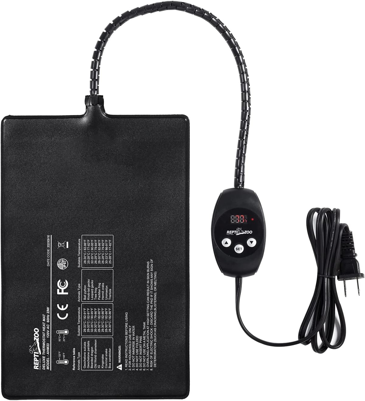 Repti Zoo Upgrade Reptile Heat Mat with Thermostat front view