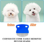 Set of 6 pet grooming tools for tear stains
