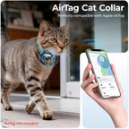 Side profile of the Odokele cat tracker collar showing the dual highly reflective safety strips
