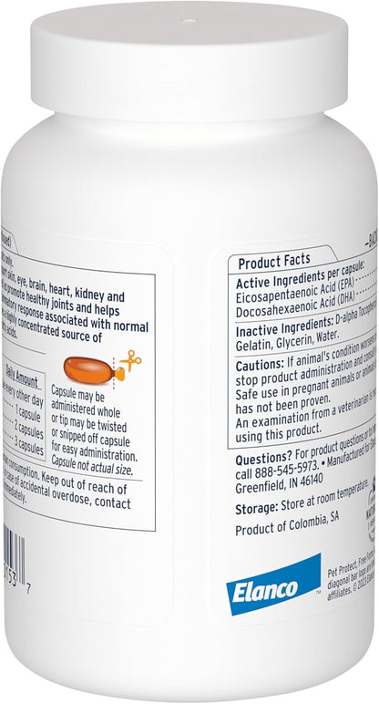 Pet Protect Free Form Omega-3 fish oil capsules for cats and small dogs packaging details