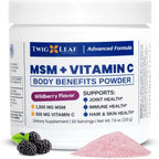 Twig & Leaf MSM and Vitamin C powder front view container