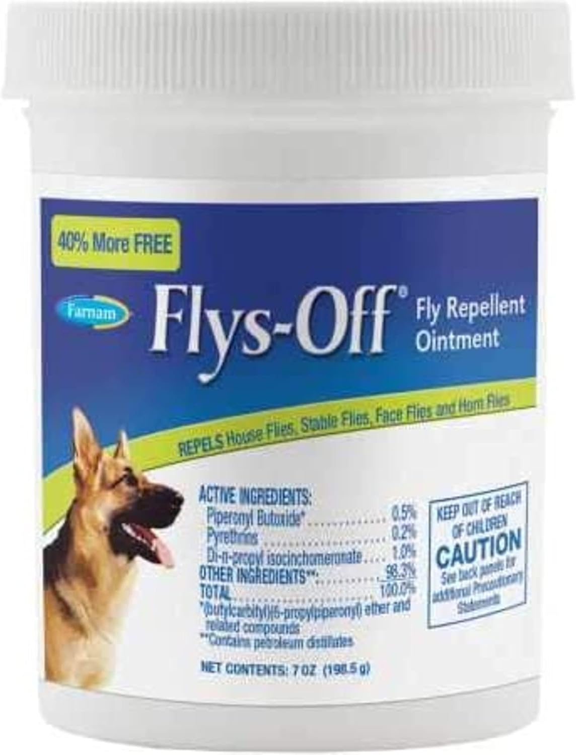 Farnam Flys Off Fly Repellent Ointment seven ounces container front view