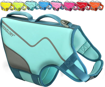 VIVAGLORY Neoprene Dog Life Vest, Dog Life Jacket for Swimming & Boating, Buoyancy & Comfort for Puppy Doggy, Swimming Vest with Handle, XS, Pink - Image 13