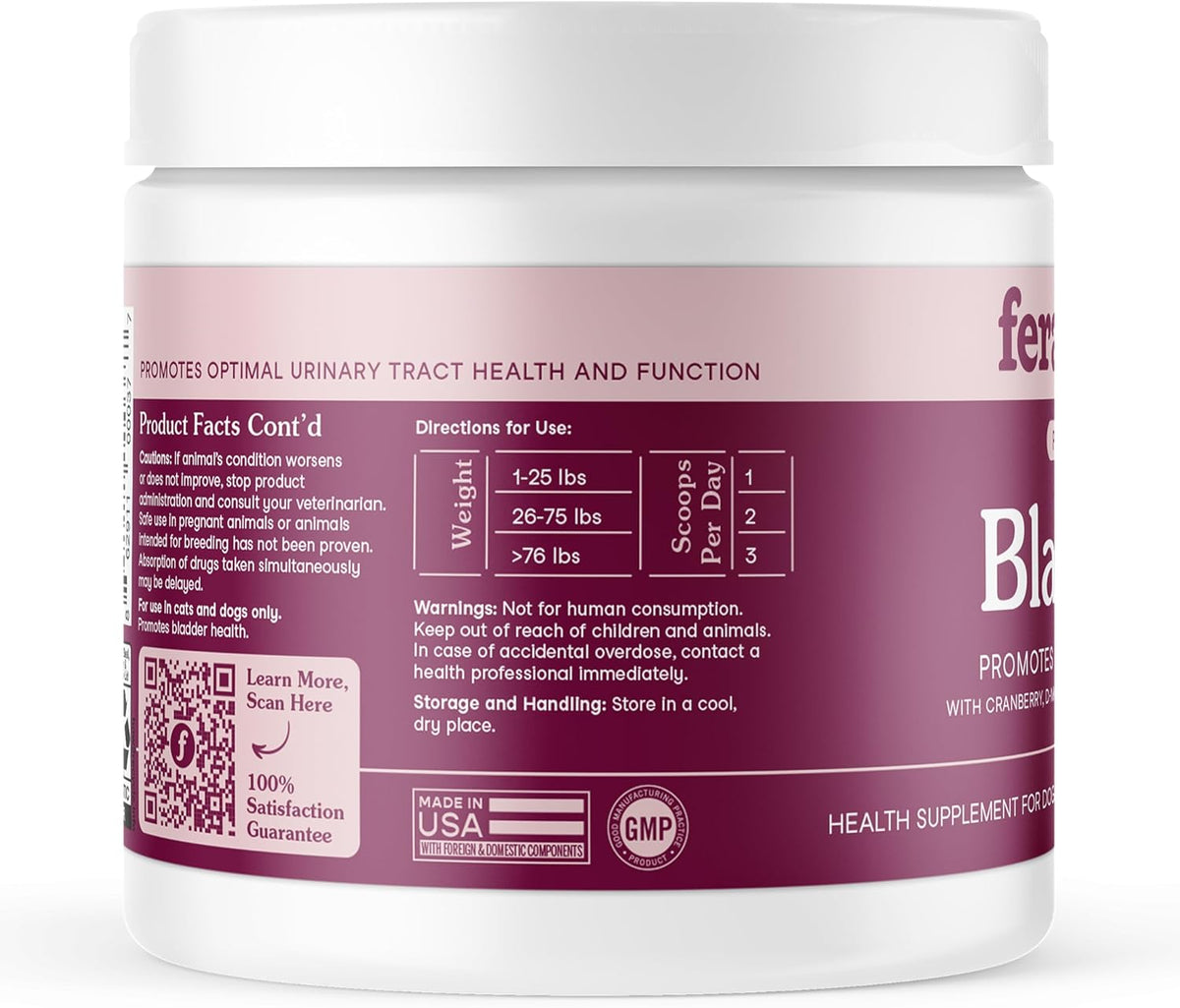 Premium USA imported bladder support for pets
