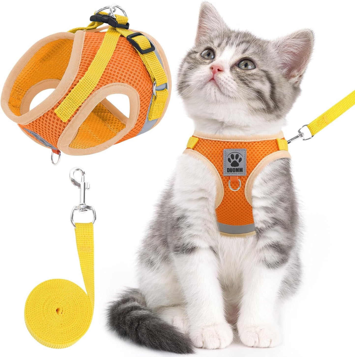 Cat & Dog Vest Harness - All Weather Mesh, Reflective Strap, Step-in Adjustable for Small Cats & Dogs (Red, XS) - Image 10