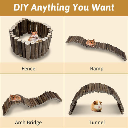 Hamiledyi hamster chew toy bridge showing the flexible metal wire assembly detail.