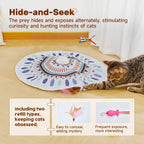 Potaroma Cat Toys Chargeable, 3in1 Hide and Seek for Kittens, Interactive Automatic Play, Fluttering Butterfly, Moving Wand Feather, Indoor Kitty Exercise 22.8 Inch Cover for All Breeds - Image 3