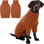 IECOii XXL Dog Sweater,Thermal Knit Big Dog Sweater Christmas,Pet Turtleneck Doggy Sweatshirt for Extra Large Dogs Boy Girl,Stretchy Large Dogs Cold Weather Outfit Pitbull Clothes,(Green XXL) - Image 13