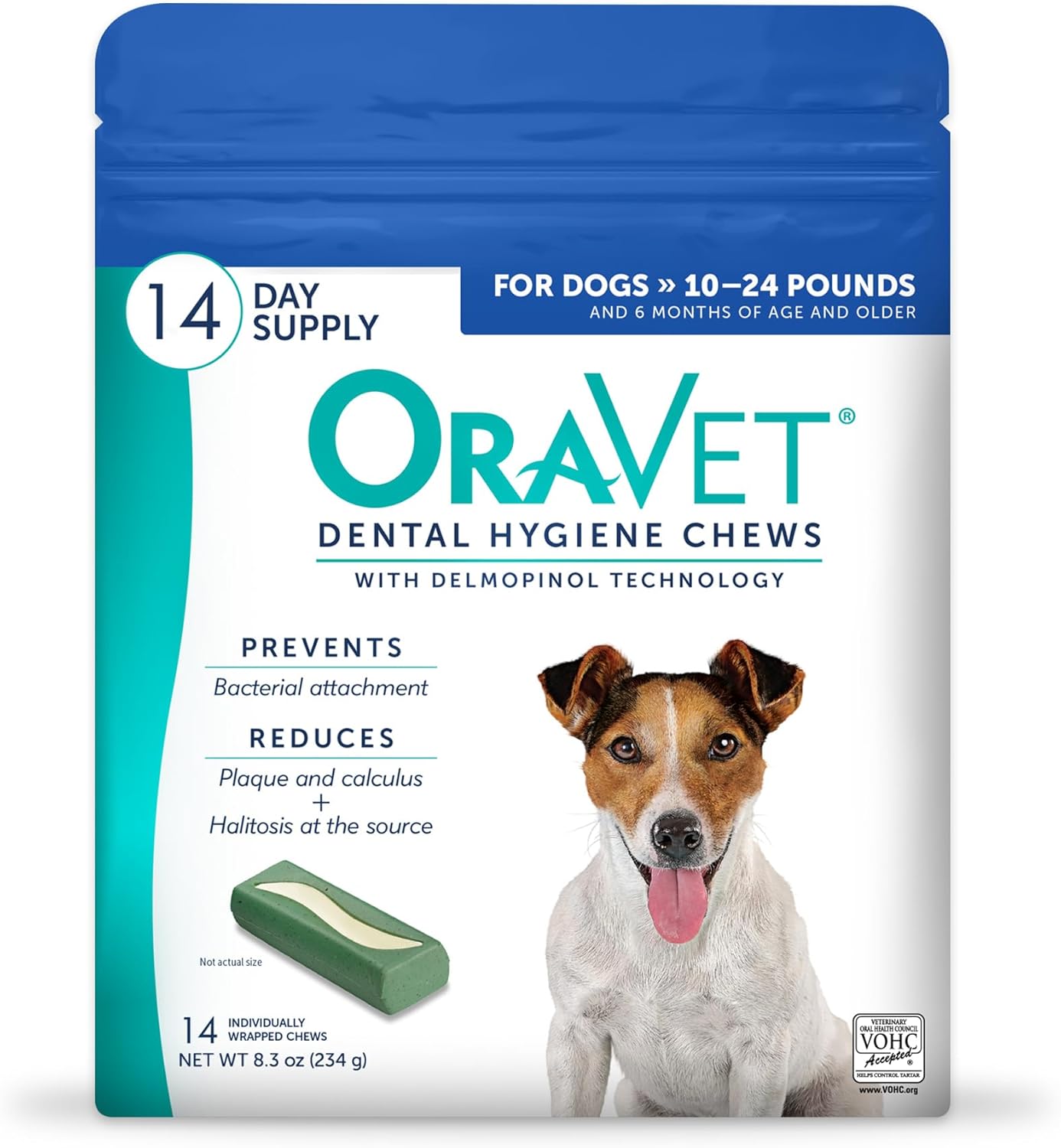 ORAVET Dental Chews for Dogs, Oral Care and Hygiene Chews (Small Dogs, 10-24 lbs.) Blue Pouch, 30 Count - Image 11