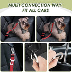SlowTon Dog Seatbelt, 2 Pack Dog Seat Belt Car Leash Adjustable Elastic Bungee Buffer Heavy Duty Nylon Reflective Pet Safety Tether Connect to Dog Harness for Travel Riding in Vehicle (Daul Clip, B) - Image 12