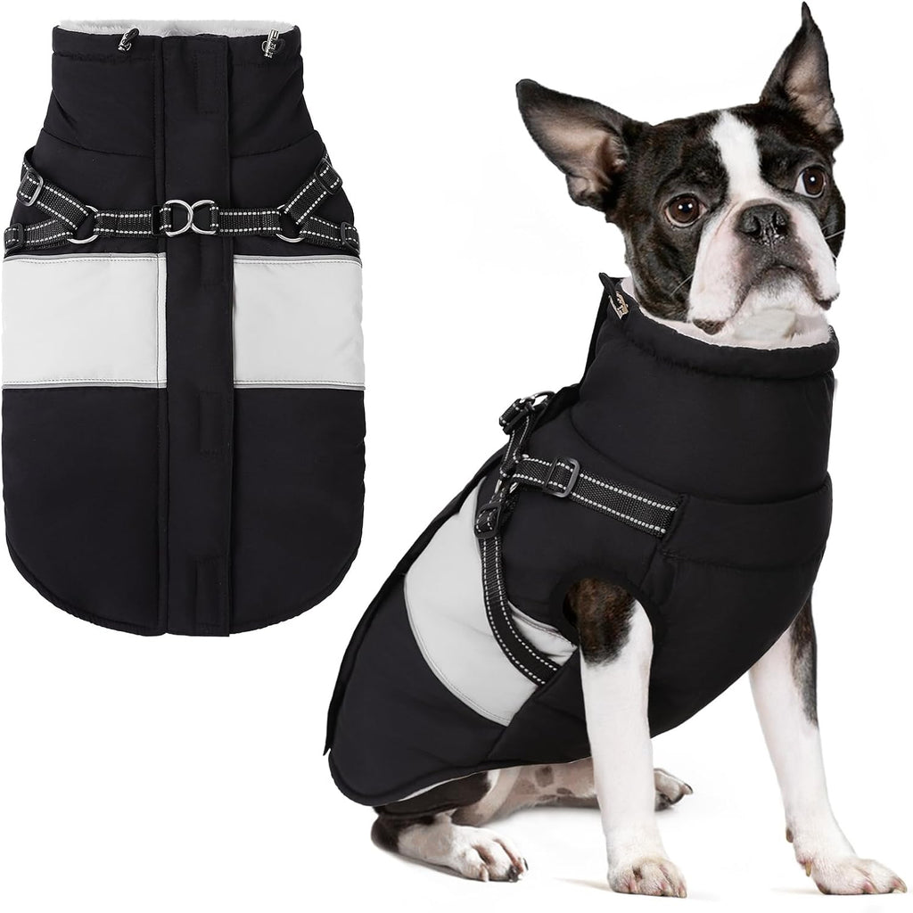 Dog Winter Coat, Waterproof Dog Coat Jacket with Harness for Medium Breeds Boys Girls, Reflective Fleece Lined Pet Snow Jacket Sweaters for Pug, Jack Russel, Boston Terrier, Pink M - Image 14
