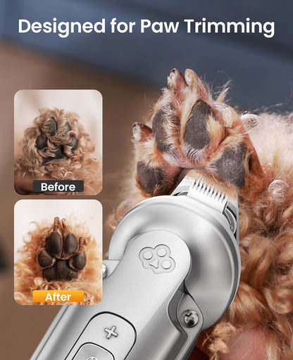 Oneisall pet grooming kit with five different length guide combs