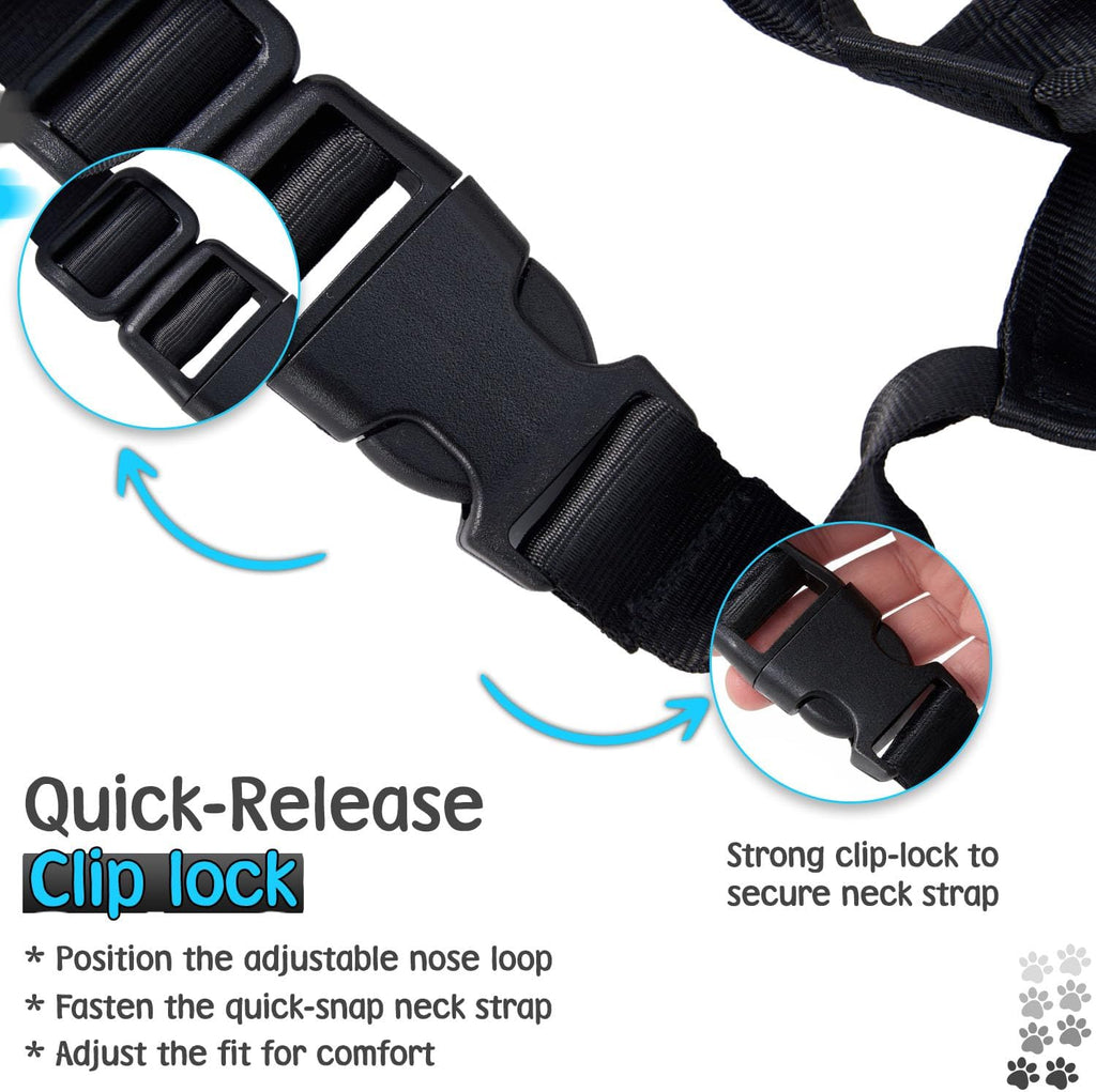 Two black dog training clickers with wrist straps included in the obedience kit.