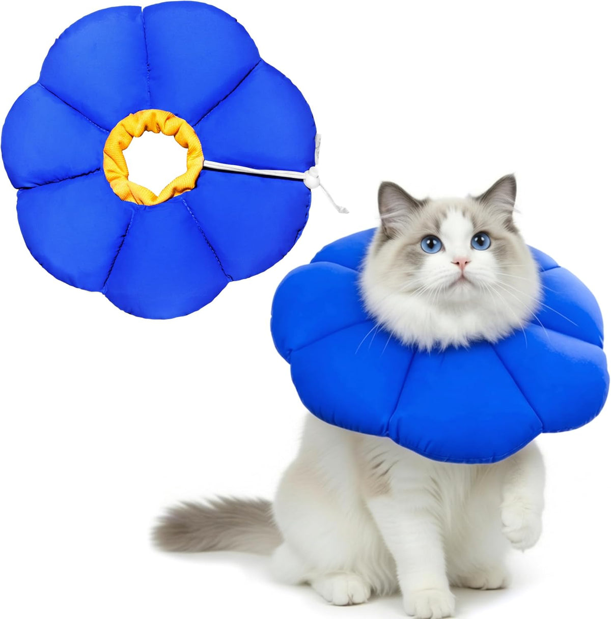 Soft Cat Cone Collar After Surgery, Cat Recovery Collar to Stop Licking Wounds, Adjustable Elizabethan E-Collar for Cats Waterproof Donut Collar for Wound Healing (Purple, Medium) - Image 14