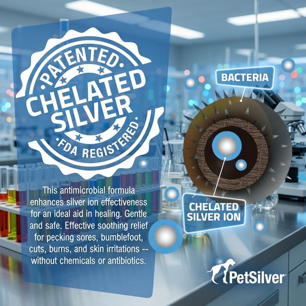 Close up of PetSilver silver solution label and ingredients