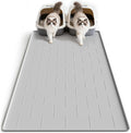Pieviev silicone cat litter trapping mat front view showing light gray textured surface