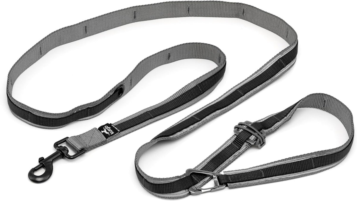 Kurgo 6 in 1 Quantum Leash black front view