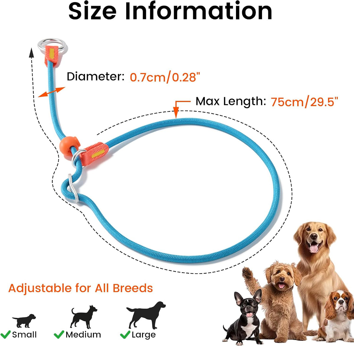 Side profile of HowGo no pull training collar for dogs