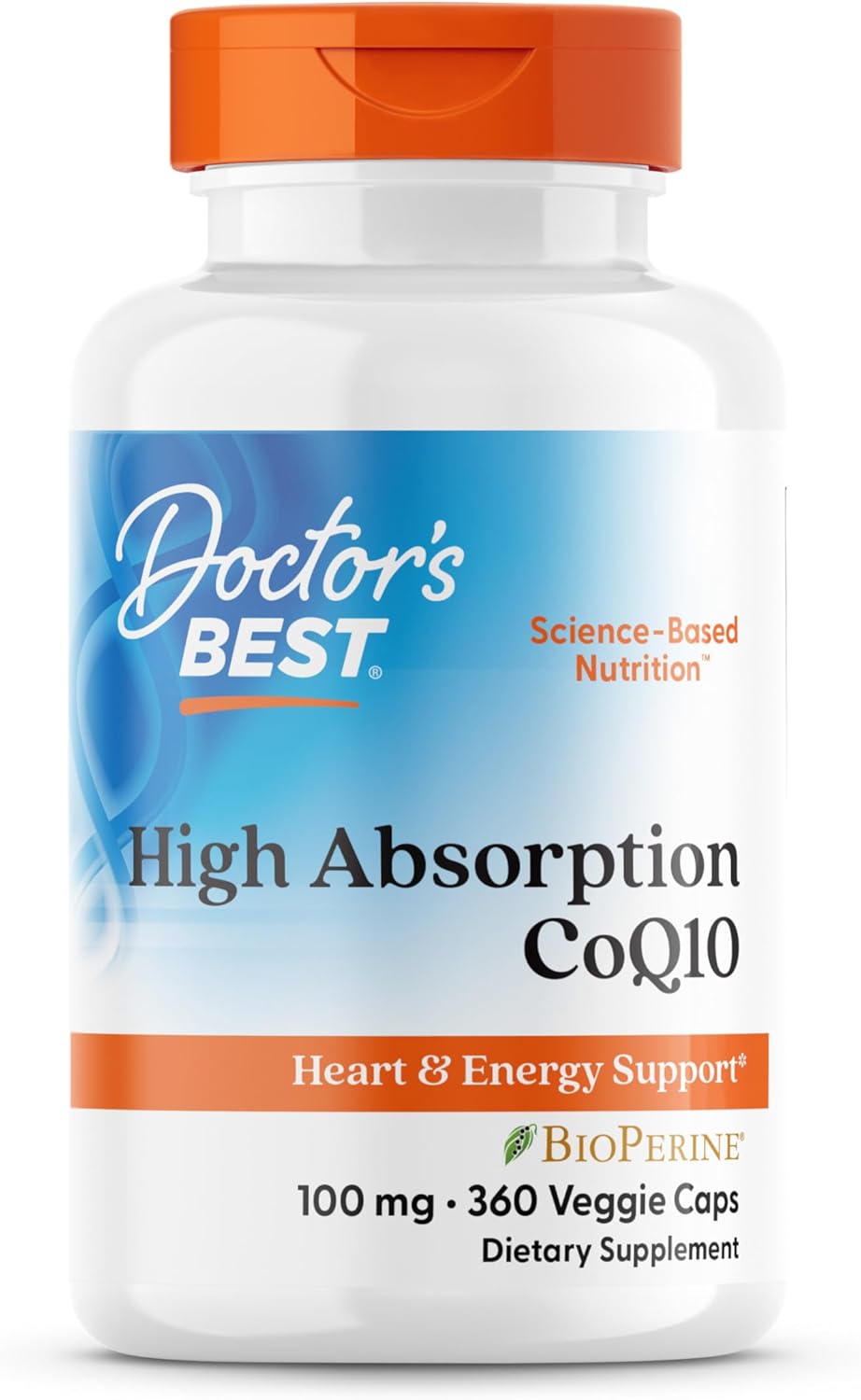 Premium heart vitality capsules by Doctor's BEST showing authentic barcode and manufacturing details