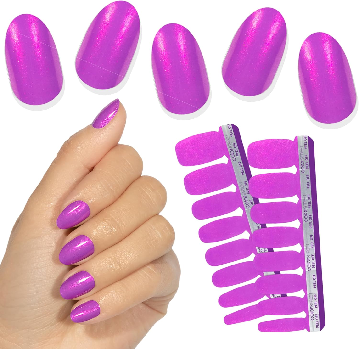 Color Street Mermaid Magic nail strips front view packaging