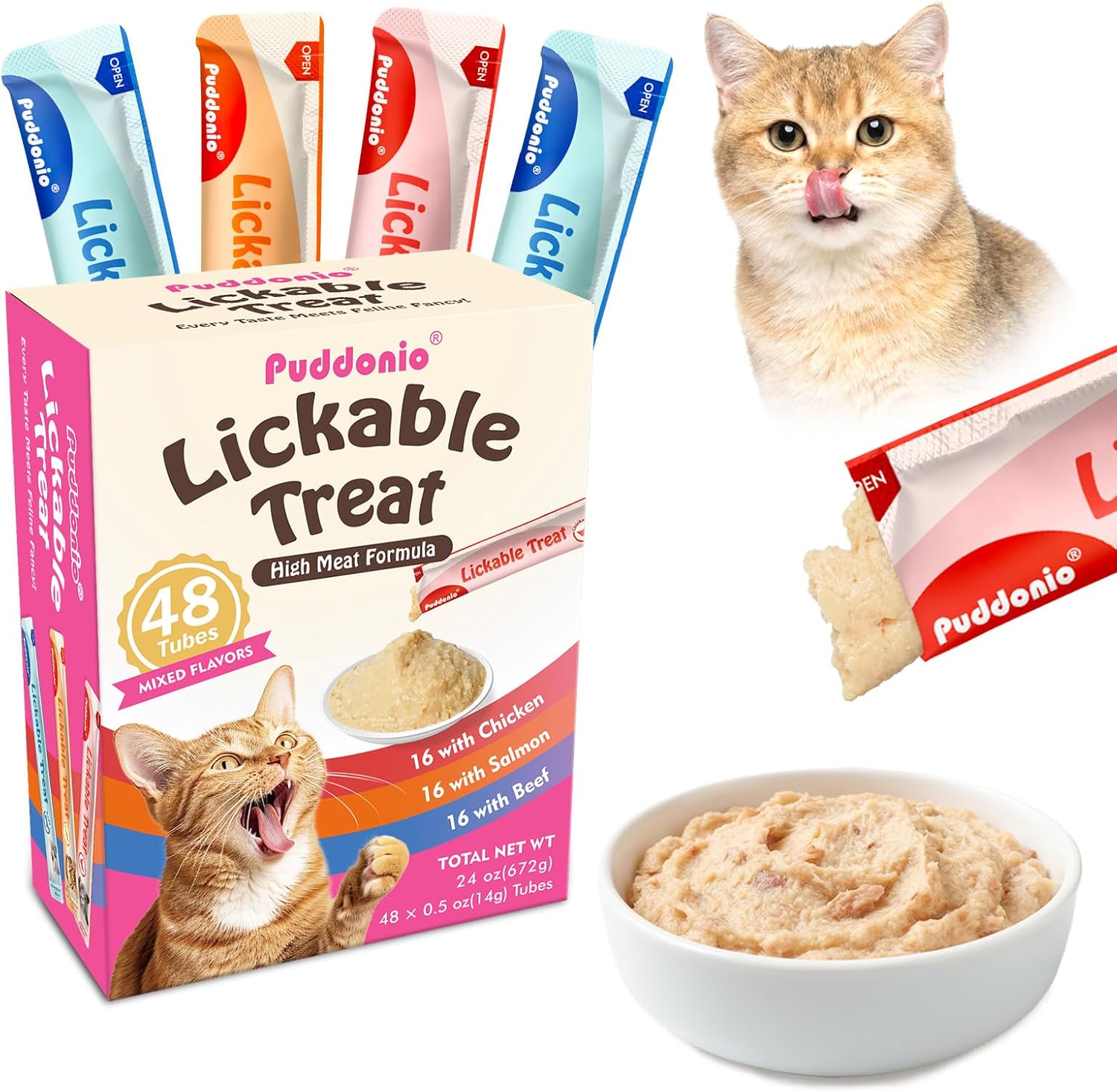 Lickable Cat Treats, Real Meat First Puree, Minimal Ingredients, No Fillers or Gums, High Protein Natural Cat Snacks, 0.5oz Tubes (Pack of 20) - Image 13