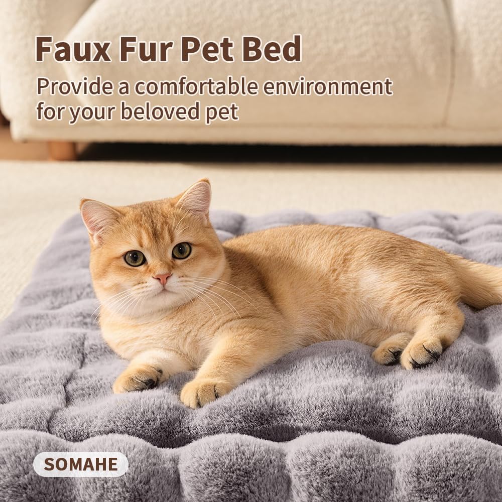 Somahe cat bed mat used on top of a sofa