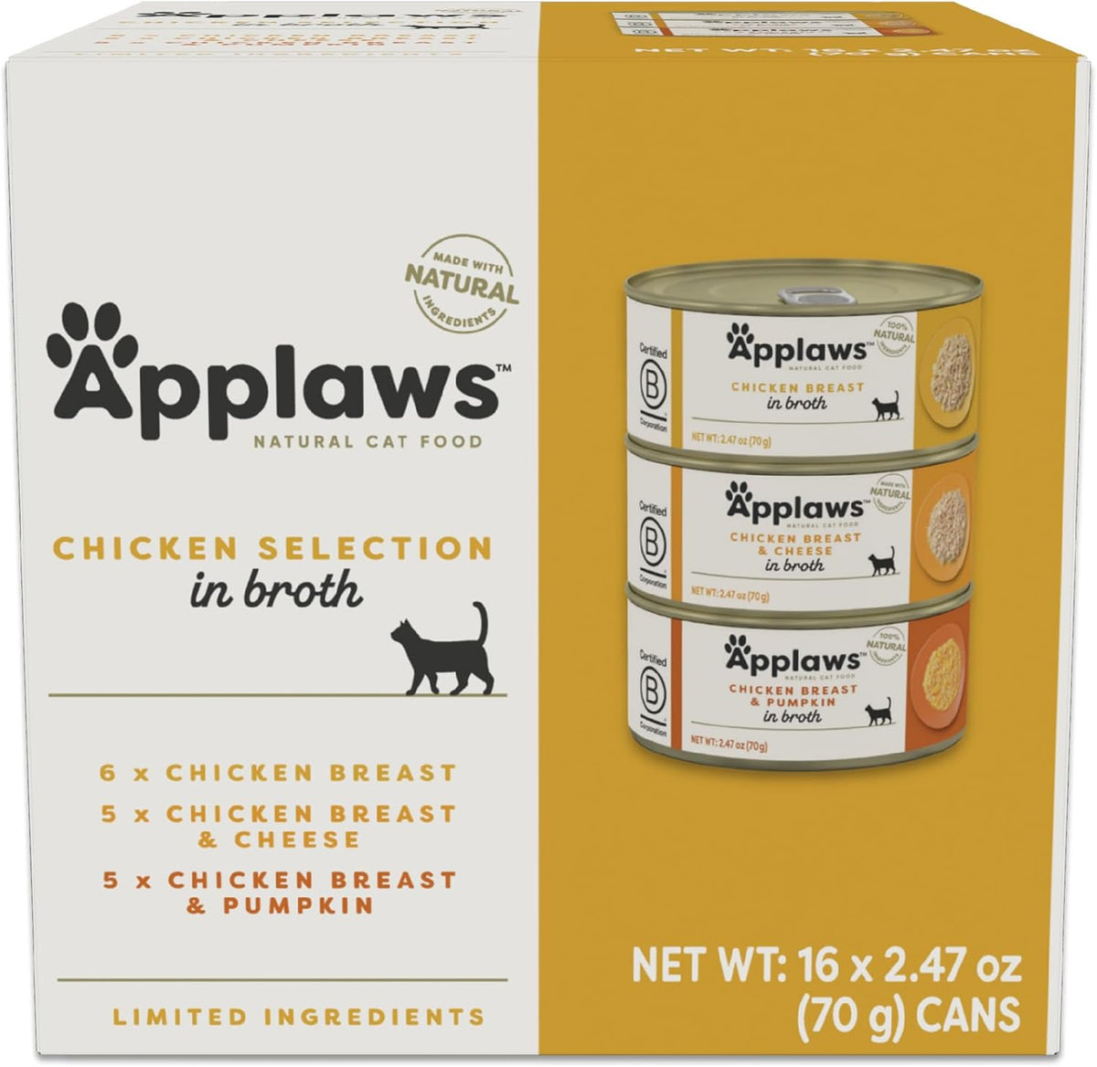 Applaws Fish Variety Pack Wet Cat Food in Broth 12-Pack, High Protein, Limited Ingredient, Grain Free, Canned Cat Food, No Fillers, No Artificial Additives (12 x 2.47 oz Cans) - Image 9