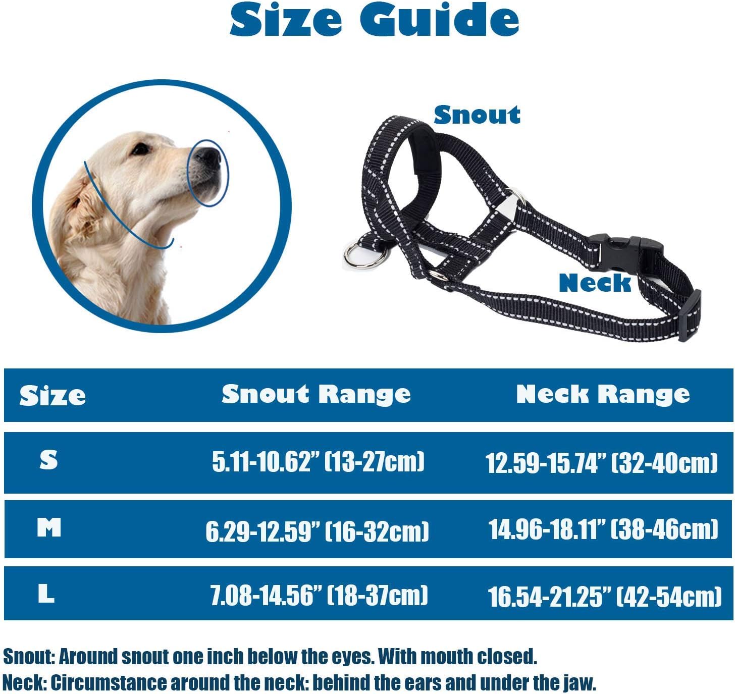 Side view of Wintchuk dog head halter showing reflective stitching