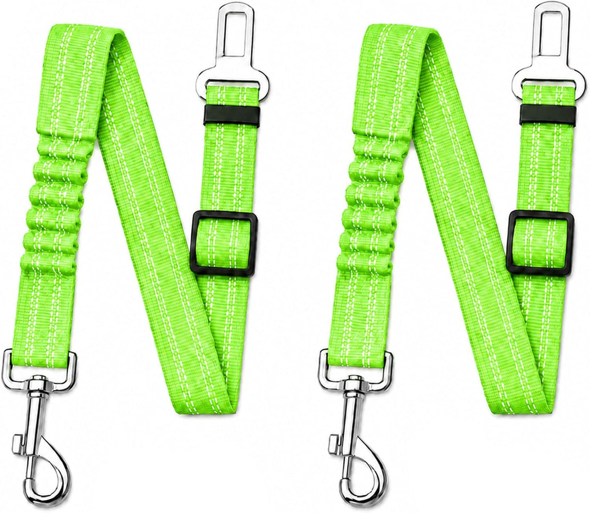 Dog Seat Belt 2Pcs, Retractable Pet Car Harness, Adjustable Dog SeatBelts for Vehicle, Nylon Pet Safety with Elastic Bungee (Black) - Image 14